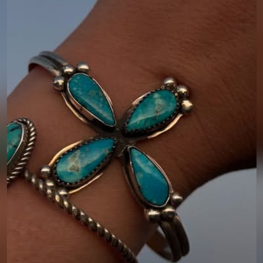 Turquoise Cross Cuff - Picture 1 of 10